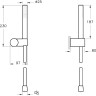 Душевой гарнитур с ручным душем VITRA ORIGIN, цвет черный матовый A4554336